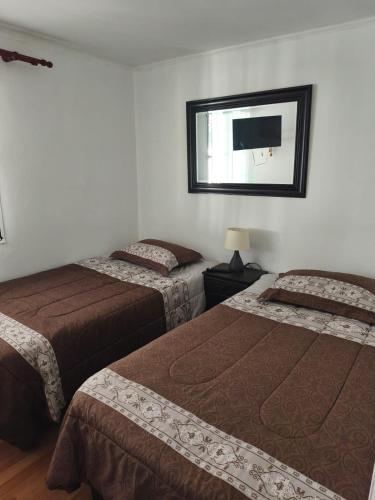 Ένα ή περισσότερα κρεβάτια σε δωμάτιο στο Hostal milis
