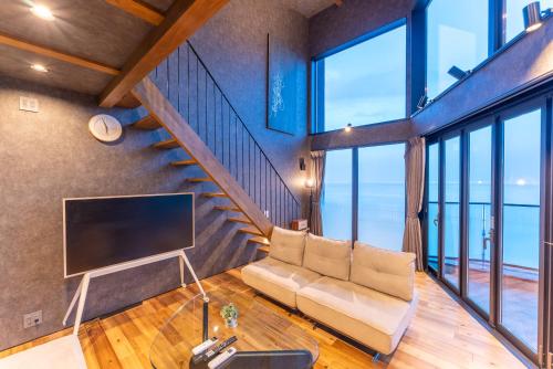 TV/trung tâm giải trí tại VILLA IZU Zessei - VILLA IZU 絶青