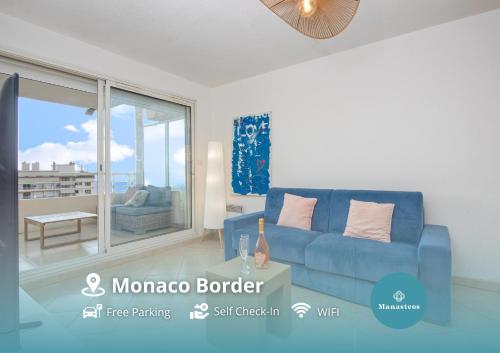5mn Monaco - Terrasse vue mer - Parking - EA