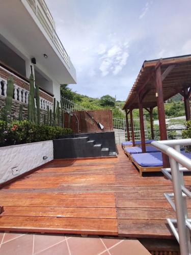 Balkón nebo terasa v ubytování Hotel Bahia Taganga