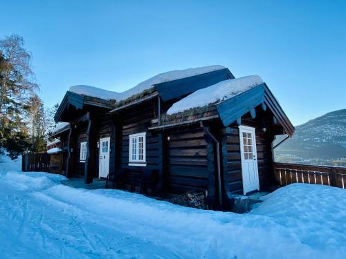 Το Log cabin at Hafjell τον χειμώνα