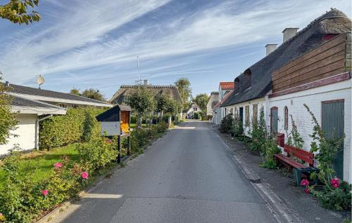 an empty street in a village with houses at Pet Friendly Home In Sydals With Wifi in Sønderby