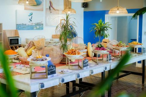 a buffet of food on a table at Dakhla Attitude in Dakhla