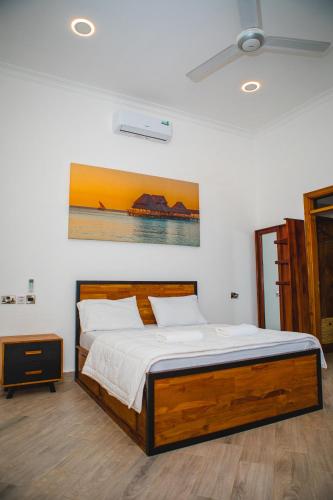 Postel nebo postele na pokoji v ubytování Mwambani Beach Villas (Tanga)