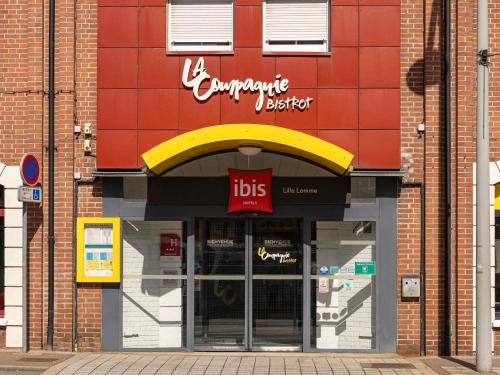 a store front of a us supermarket district at ibis Lille Lomme Centre in Lomme