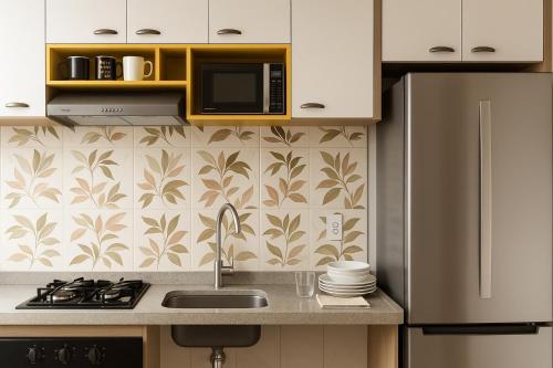 Dapur atau dapur kecil di Apartamento cop30 belém com piscina