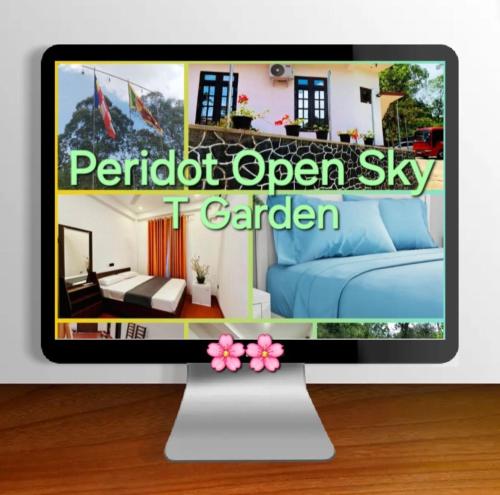 a computer monitor with a popular open sky t garden website at Peridot Open Sky T Garden in Bandarawela