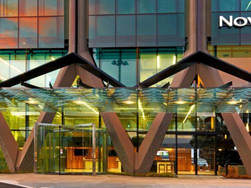 a building with a nordstrom sign in front of it at Novotel Auckland Airport in Auckland