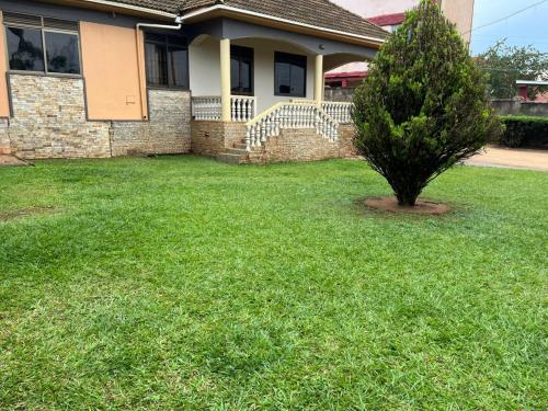 a house with a small tree in the yard at Paradise in najjera in Kampala