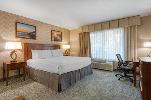 a hotel room with a bed and a desk at Best Western Seven Seas in San Diego