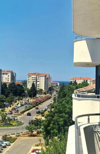 a view from a balcony of a city street at Kaltak Luxury Stay in Bar