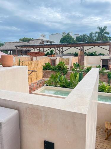 a view from the roof of a house at Casa Xaviera in Puerto Escondido