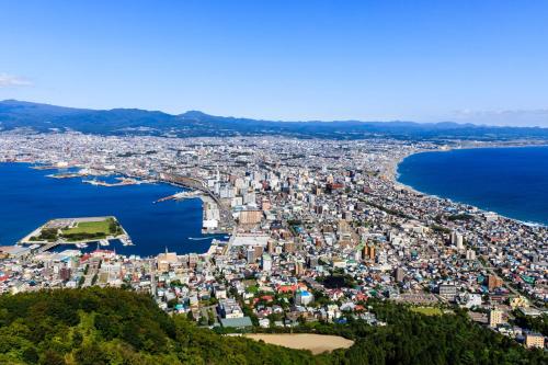 an aerial view of the city of gibraltar at ステラサイト函館 in Hakodate