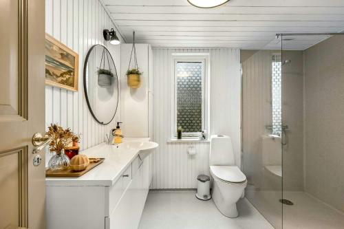 Koupelna v ubytování Holiday Home Between Forest And Beach In Haderslev