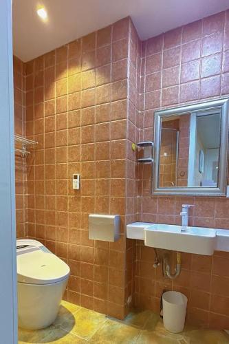 Koupelna v ubytování Close to Shanxi Road, Drum Tower, Xinjiekou, downtown area, high-end suite serviced apartment