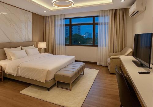Μια τηλεόραση ή/και κέντρο ψυχαγωγίας στο Solumie Boutique Hotel
