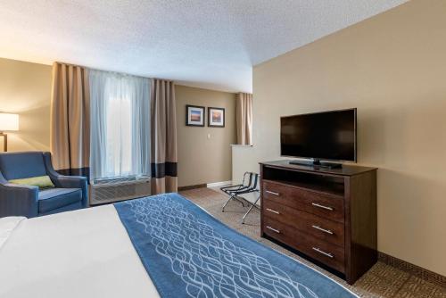 Μια τηλεόραση ή/και κέντρο ψυχαγωγίας στο Comfort Inn & Suites Bryant - Benton