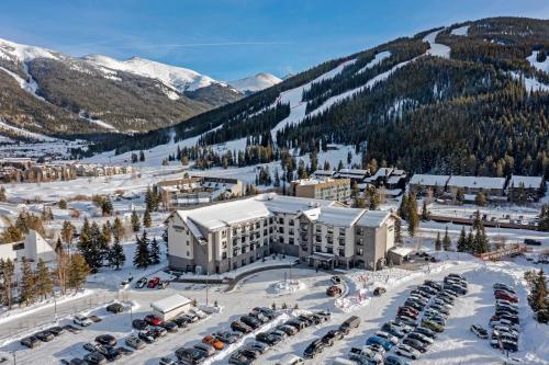 an aerial view of a resort with a parking lot at Cambria Hotel Copper Mountain in Frisco