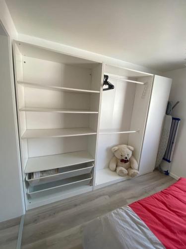 Postel nebo postele na pokoji v ubytování Chez Kri