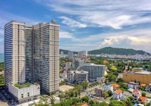 an aerial view of a city with tall buildings at The Song Boutique Aparment - Căn hộ Anh Kiet Home in Vung Tau