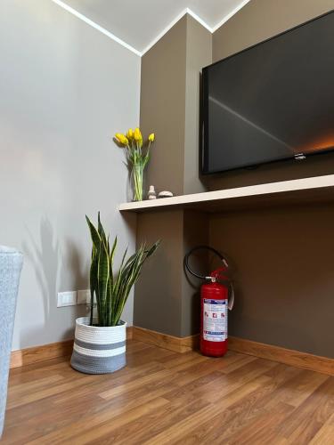 TV a/nebo společenská místnost v ubytování Casa Olivastri