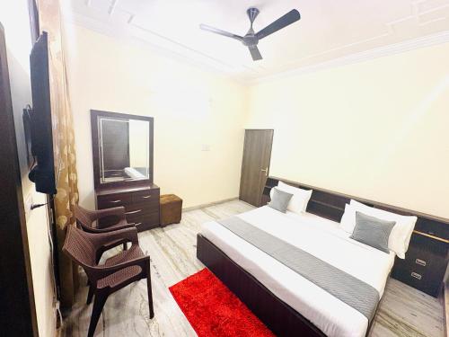 Cama o camas de una habitación en Hotel Ashtra