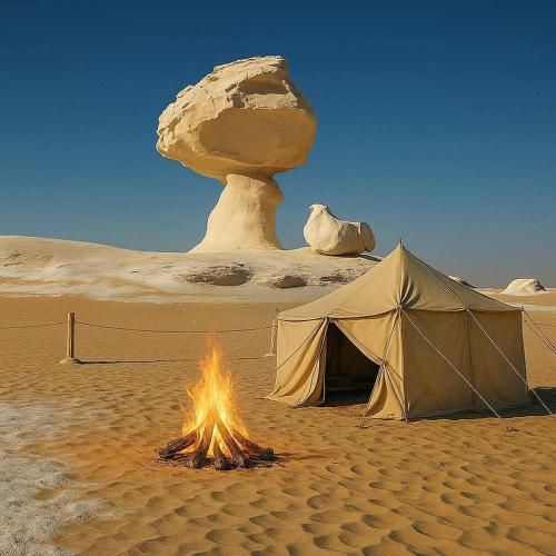 White desert safari in Egypt