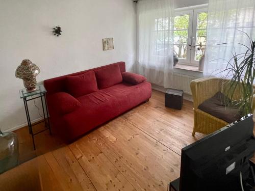 Χώρος καθιστικού στο Gemütliches Ferienhaus in der Vulkaneifel