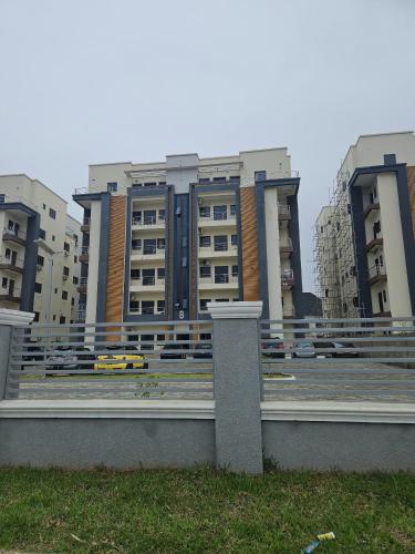 a view of a city with tall buildings at Flat 1 Jonah Heights, Cluster 4, RiverParkEstate in Abuja