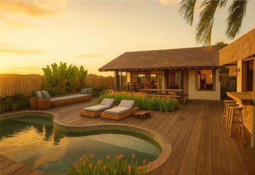 Swimmingpoolen hos eller tæt på Casa do Amor Caraíva