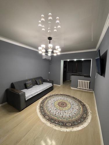 Χώρος καθιστικού στο Abek Apartments