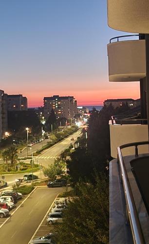 a view of a city street with cars parked at Kaltak Luxury Stay in Bar