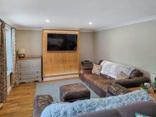 TV a/nebo společenská místnost v ubytování Nene Cottage