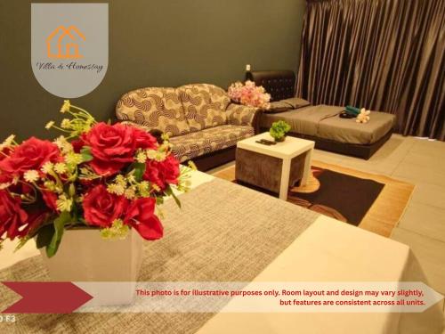 Ruang duduk di IdamanKu Comfort Studio - Bell Suites KLIA