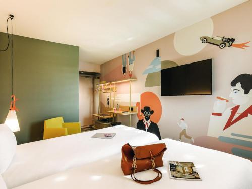 Katil atau katil-katil dalam bilik di ibis Styles Lyon Centre Confluence