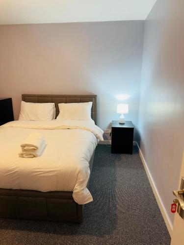 Katil atau katil-katil dalam bilik di Cosy and Bright Stay Ipswich