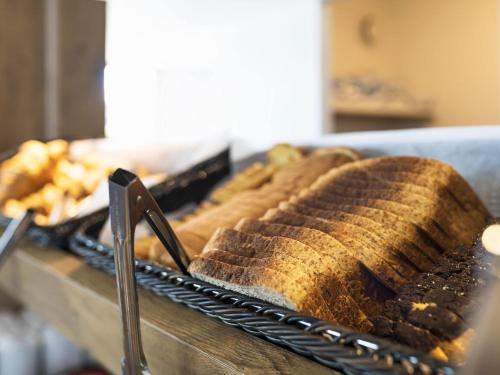 a close up of a loaf of bread on a table at Hotel Ibis Budget Vichy in Bellerive-sur-Allier