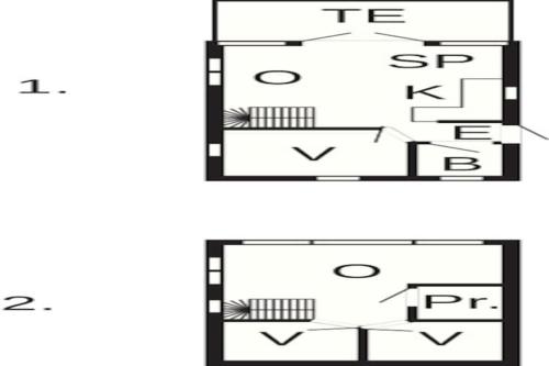 two views of a floor plan of a house at Seaside Serenity in Mollosund-By Traum in Mollösund