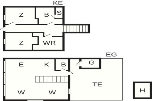 Pelan lantai bagi 6 person holiday home in Aabenraa-By Traum