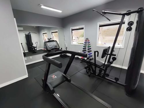 a room with a gym with a treadmill at ibis Juiz de Fora in Juiz de Fora