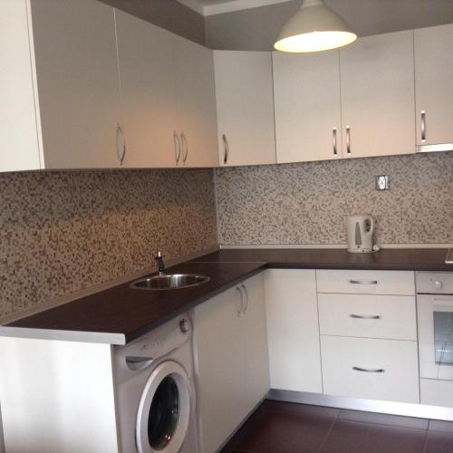 Kuchyň nebo kuchyňský kout v ubytování Apartment Sredetz