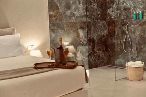 Кровать или кровати в номере Exclusive Rooms at Boutique Arte