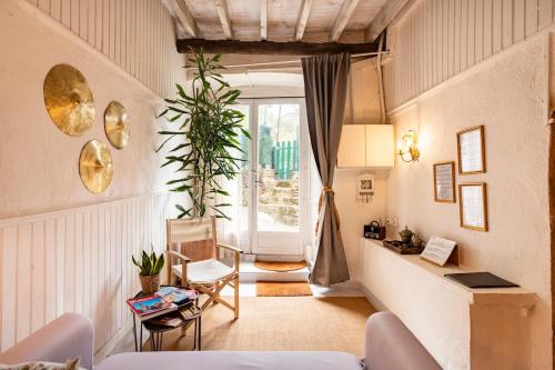 Χώρος καθιστικού στο casa con encanto en el bosque y a 10 min de Girona