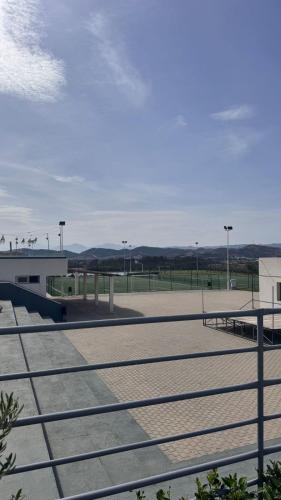 a parking lot with a skate park and a skateboard ramp at Apartment in Colina Smir Mdiq in M'diq