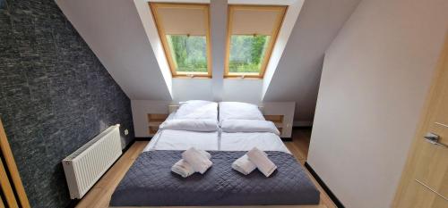 Ένα ή περισσότερα κρεβάτια σε δωμάτιο στο Lux Apartment Duplex