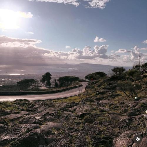 a road on the side of a mountain at GIOIA Holiday Home in Torre del Greco