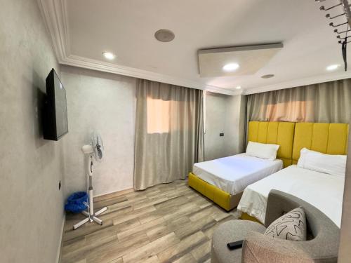 Ένα ή περισσότερα κρεβάτια σε δωμάτιο στο villa duplex