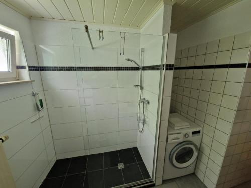Koupelna v ubytování Gemütliche und gepflegte Ferienwohnung in Bad Wimpfen