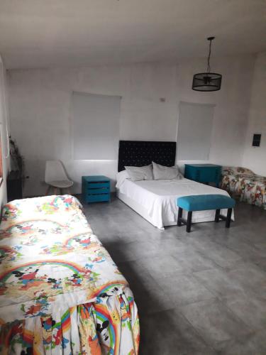 Katil atau katil-katil dalam bilik di Casa vacacional con pileta y quincho - El Mollar I Salta