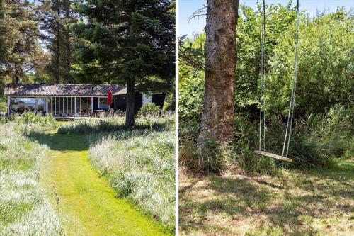 two pictures of a house and a tree with a swing at LF13175-Nykobing-Mors-Utkaeret-1 in Ejerslev